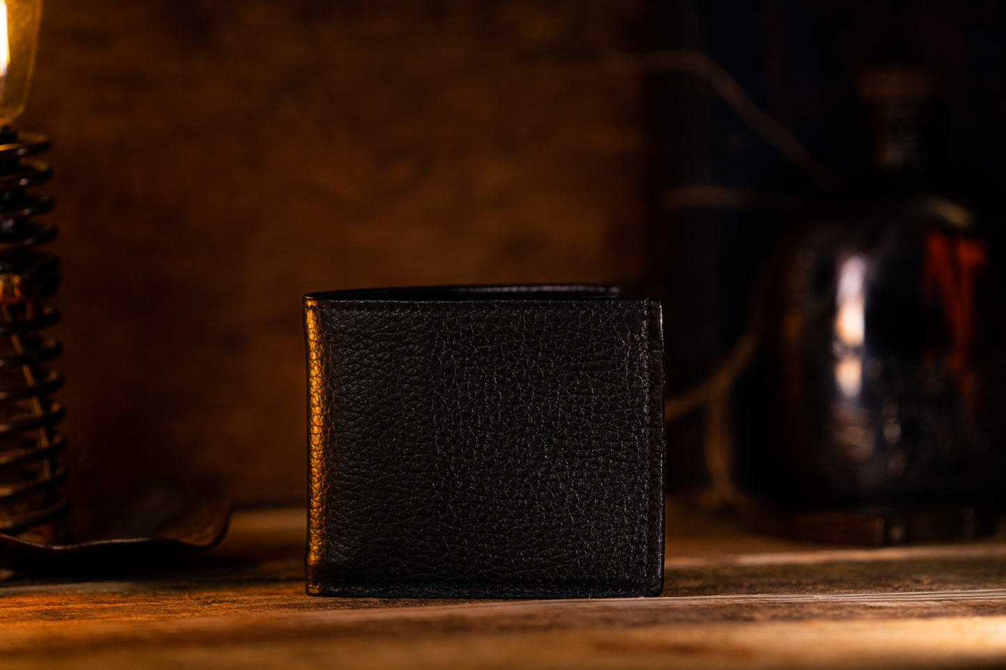 Black Handcrafted leather wallet