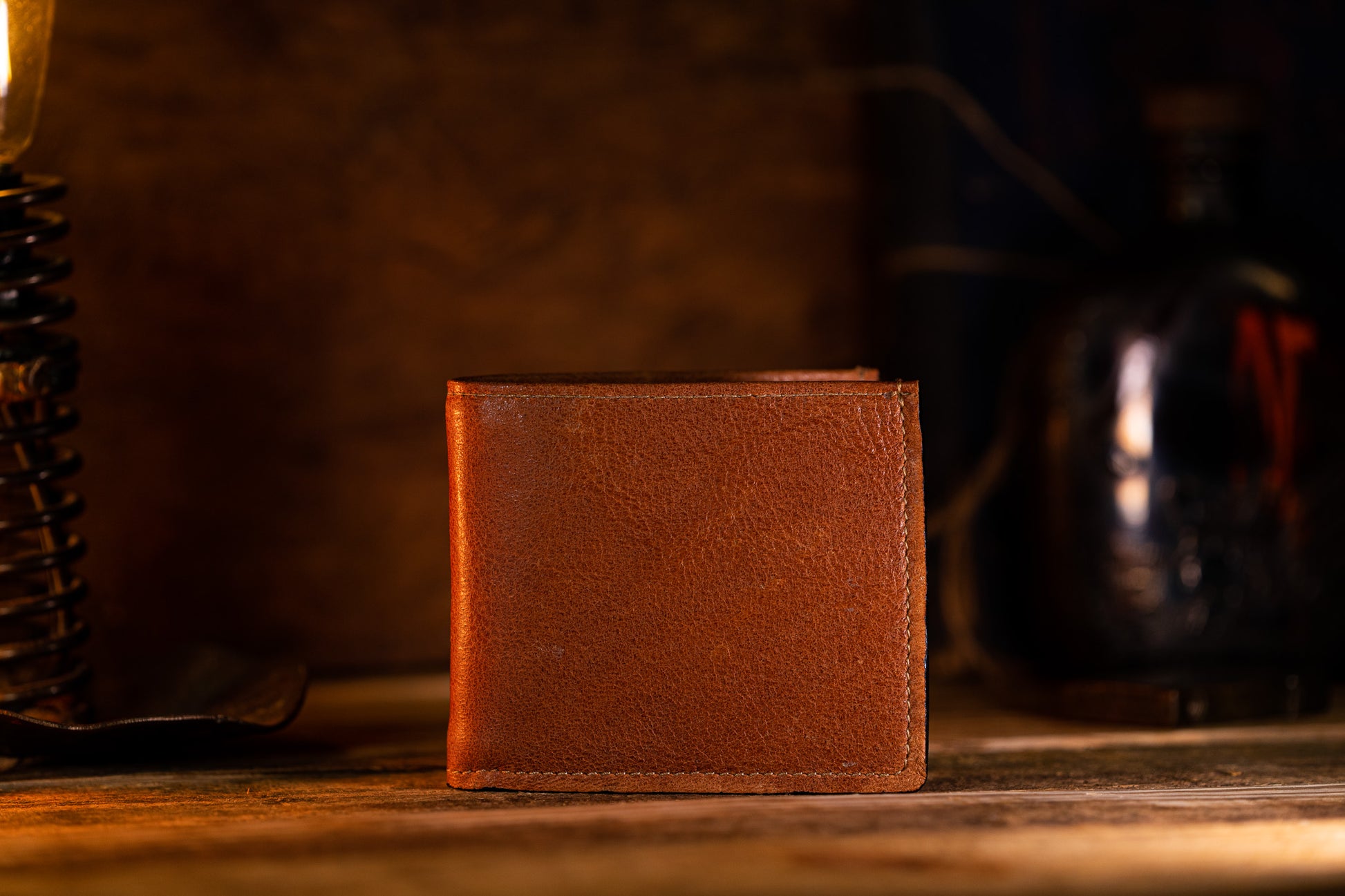 light elk handcrafted leather wallet