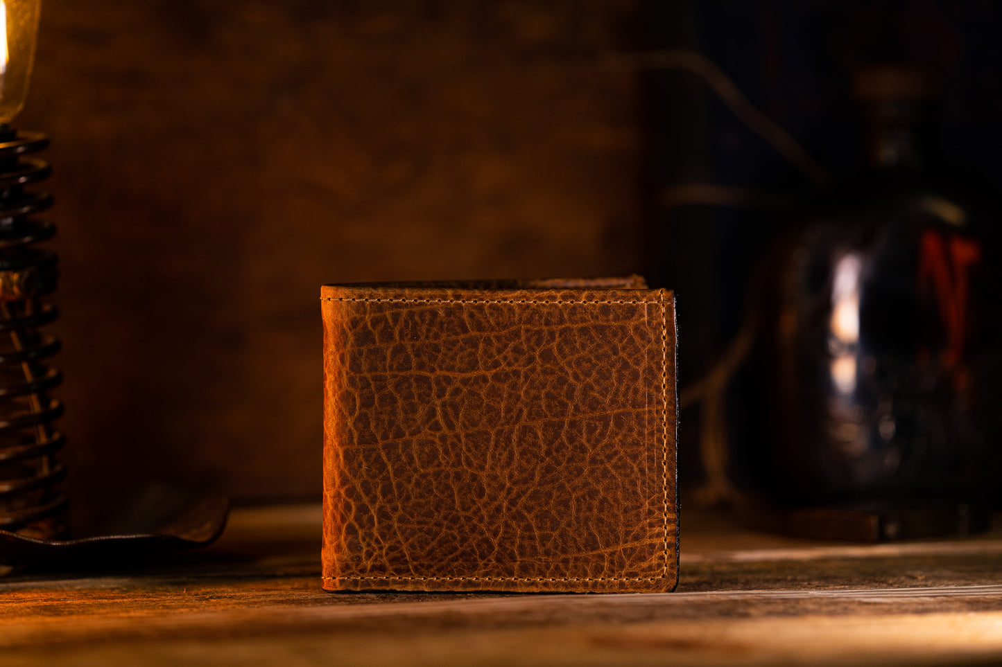 Glazed Bison handcrafted wallet 